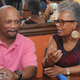 Journalist Patrice Gaines and freed inmate Christopher Turner on June 11 at the Journalists Roundtable in Washington. (Jason Miccolo Johnson)